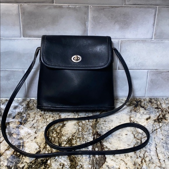 Coach Handbags - Vintage Coach Black Tango Crossbody